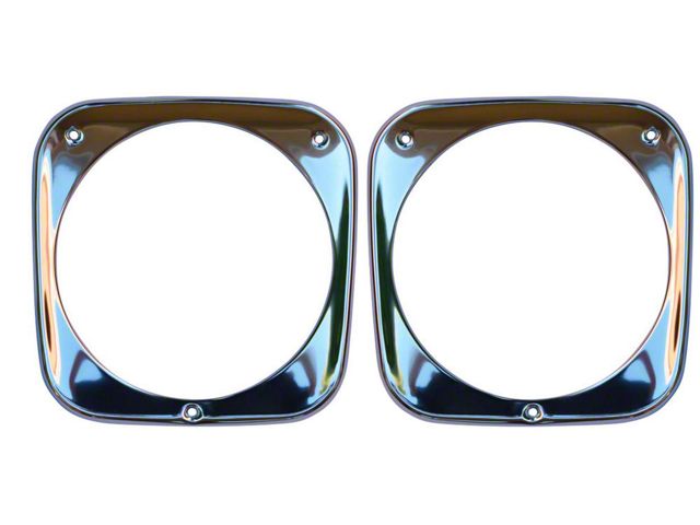 Chevy Trk Headlight Bezels,Aluminum 64-66