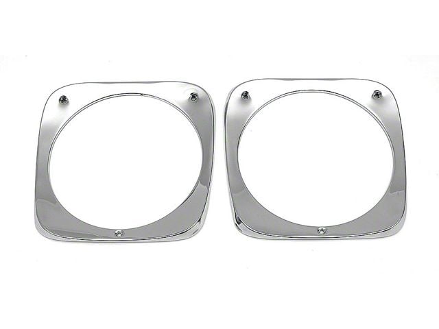 1964-1966 Chevy Truck Headlight Bezels, Chrome,