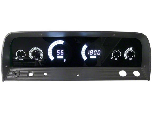 1964-1966 Chevy Truck LED Digital Replacement Gauge Panel, with Speed, oil press & temp sending units included