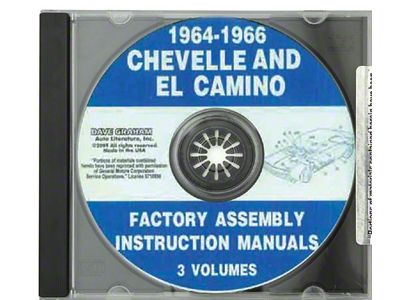 1964-1966 El Camino Factory Assembly Manual, PDF CD-ROM
