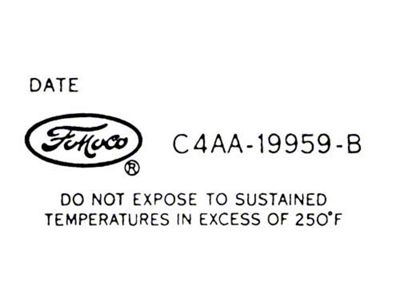 1964-1966 Ford Thunderbird Air Conditioning Decal