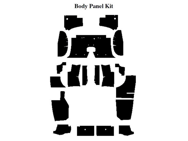 1964-1966 Ford Thunderbird Insulation Kit, Body Panel Kit, For Convertible