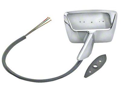 1964-1966 Ford Thunderbird Left Outside Rear View Mirror With Remote Control