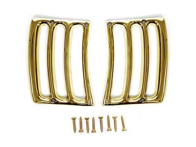 1964-1966 Mustang Chrome Headlight Bucket Extension Trim, Chrome or Gold