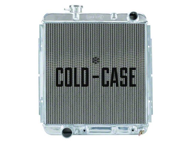 1964-1966 Mustang COLD CASE Big 2-Row Performance Aluminum Radiator, Late Model 5.0L Swap with Automatic Transmission