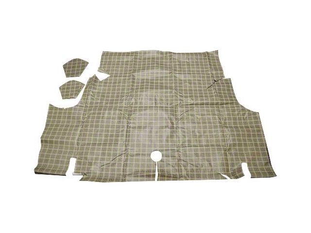 1964-1966 Mustang Coupe or Convertible Vinyl FleeceTrunk Mat with Plaid Pattern