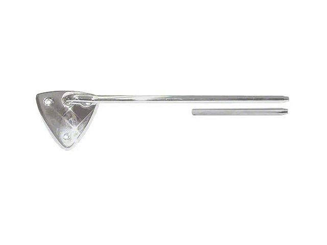 1964-1966 Mustang Coupe or Fastback Chrome Sun Visor Bracket and Pivot Arm, Left or Right