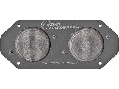 Custom Autosound 1964-1966 Mustang Dash Mounted Dual Front Radio Speaker Assembly, 80 Watts