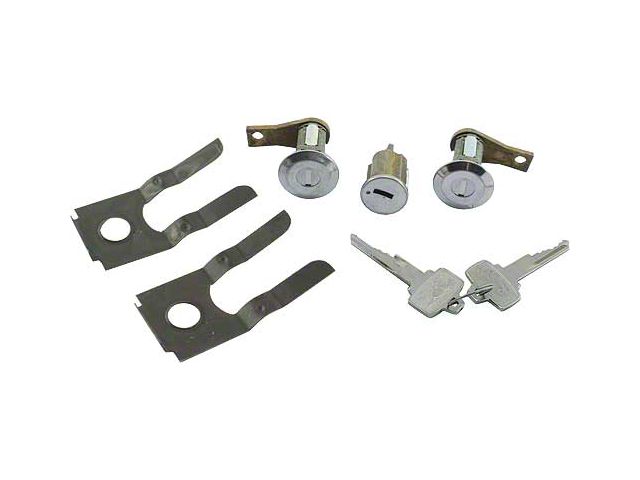 1964-1966 Mustang Door Lock and Ignition Cylinder Set with Pony Keys