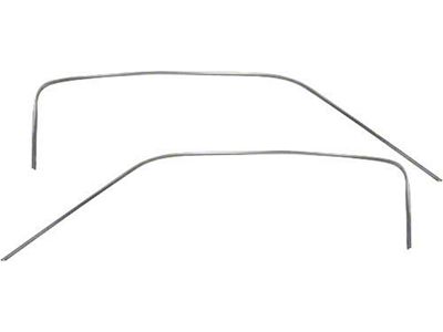 1964-1966 Mustang Fastback Roof Rail Drip Mouldings, Pair