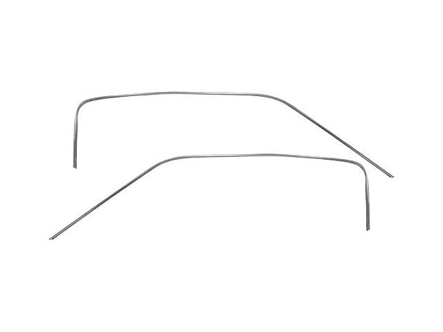 1964-1966 Mustang Fastback Roof Rail Drip Mouldings, Pair