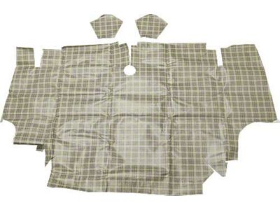 1964-1966 Mustang Fastback Vinyl and Fleece Trunk Mat, Plaid 08 Pattern