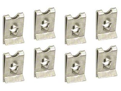 1964-1966 Mustang Headlight Door Retainer Clip Set, 8 Pieces