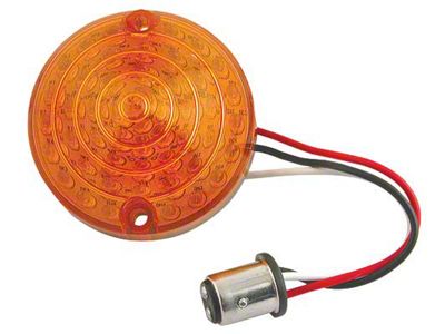 1964-1966 Mustang LED Parking Light Lens, Amber Lens with 48 Amber LEDs