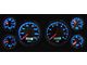 1964-1966 Mustang New Vintage USA Performance ll Series Gauge Panel Kit, White Faces with Programmable MPH Speedometer