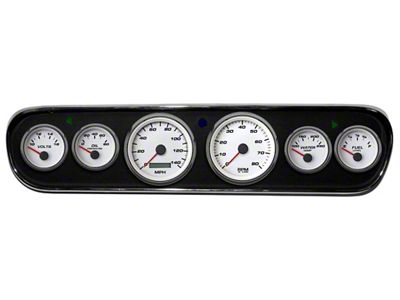 1964-1966 Mustang New Vintage USA Performance Series Gauge Panel Kit, White Faces with Programmable MPH Speedometer