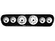 1964-1966 Mustang New Vintage USA Performance Series Gauge Panel Kit, White Faces with Programmable MPH Speedometer