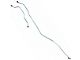 1964-1966 Mustang OEM Steel Rear Axle Drum Brake Lines for 8 Rear End with Single Exhaust, 2-Piece (8 Rear End, Single Exhaust, Rear Drum Brakes)