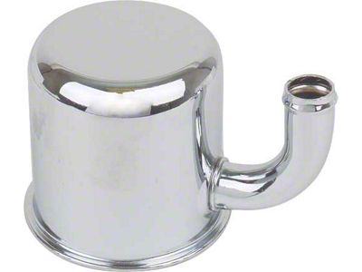 1964-1966 Mustang Reproduction Push-On Type Oil Filler Breather Cap with Up-Turned Spout and Chrome Finish, 260/289 V8