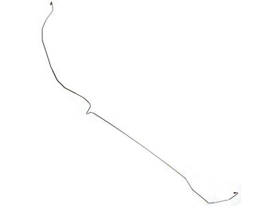 1964-1966 Mustang Stainless Steel Front to Rear Disc Brake Line for Dual Exhaust, 1-Piece (Front Disc Brakes/Dual Exhaust)