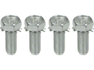 1964-1966 Mustang Upper Shock Mount Bolt Set with Integral Star Washers, Set of 4