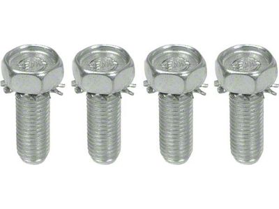 1964-1966 Mustang Upper Shock Mount Bolt Set with Integral Star Washers, Set of 4