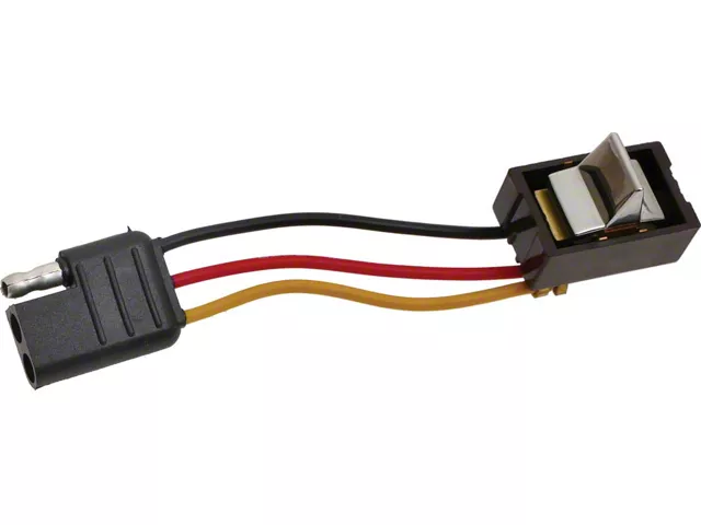 1964-1966 Ford Thunderbird Rear Quarter Window 3-Wire Power Window Switch with Wiring, On Quarter Trim Panel