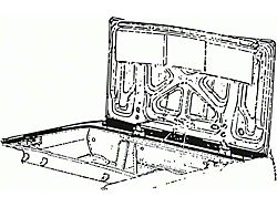 1964-1966 Ford Thunderbird Lower Back Panel Splash Shields, To Rear Bumper, With Metal Insert, Convertible