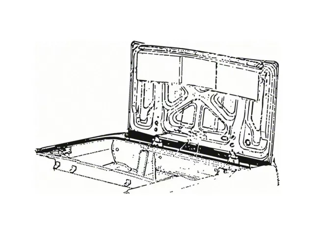 1964-1966 Ford Thunderbird Lower Back Panel Splash Shields, To Rear Bumper, With Metal Insert, Convertible