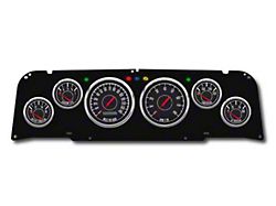1964-1966 Chevrolet Truck New Vintage USA 6 Gauge 1967 Series Package - 140 MPH Programmable Speedometer with Tachometer, Oil Pressure, Water Temp, Fuel and Volt Meter - Black