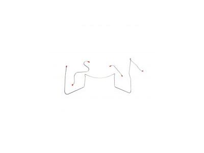 1964-1967 Chevelle Brake Line Set, Drum to Power Disc Conversion, Small Block,3 Piece