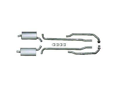 1964-1967 Corvette Exhaust System Small Block 300hp Aluminized 2 With Automatic Transmission