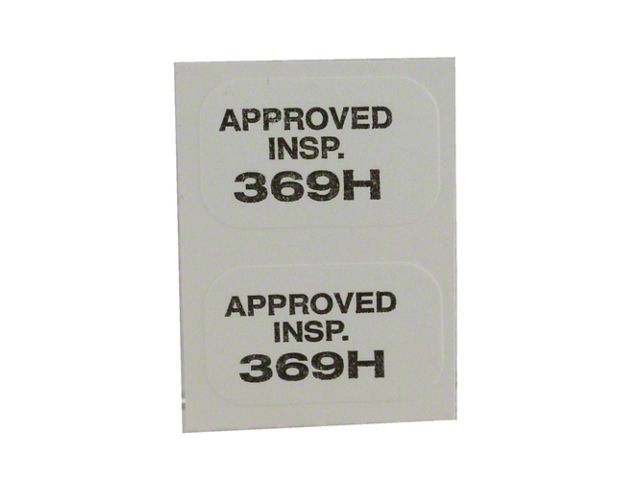 1964-1967 Corvette Heater Fan Inspection Labels