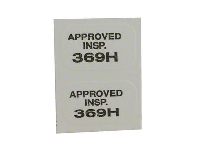 1964-1967 Corvette Heater Fan Inspection Labels