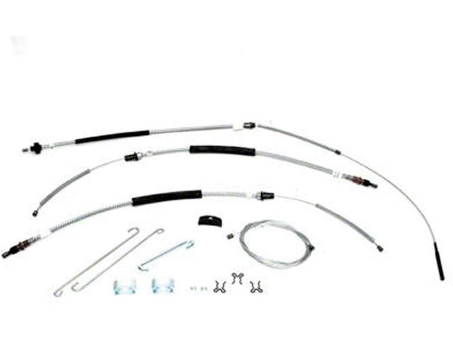 1964-1967 El Camino Parking Brake Cable Kit, With TH350 Or Manual Transmission, Stainless Steel
