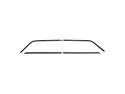1964-1967 El Camino Rear Window Trim, 6 Pieces
