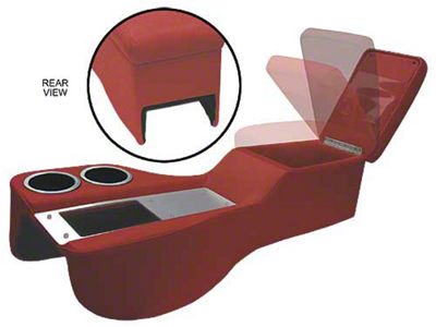 1964-1967 Mustang 1964-1967 Mustang Saddle Cruiser Center Console for All Cars with Console, Dark Red