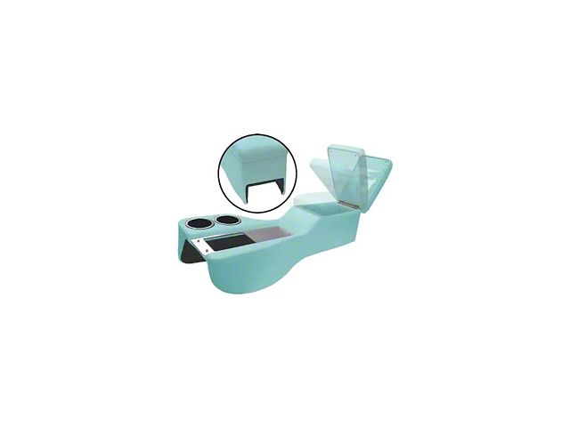 1964-1967 Mustang Saddle Cruiser Center Console for All Cars with Console, Metallic Light Blue