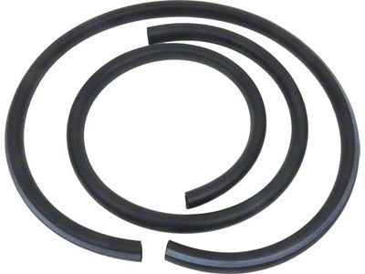 Heater Hose Set with White Stripe; Black (65-68 Mustang)