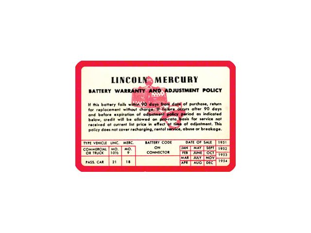 1964-1968 Mustang Air Conditioning Aluminum Tag Decal