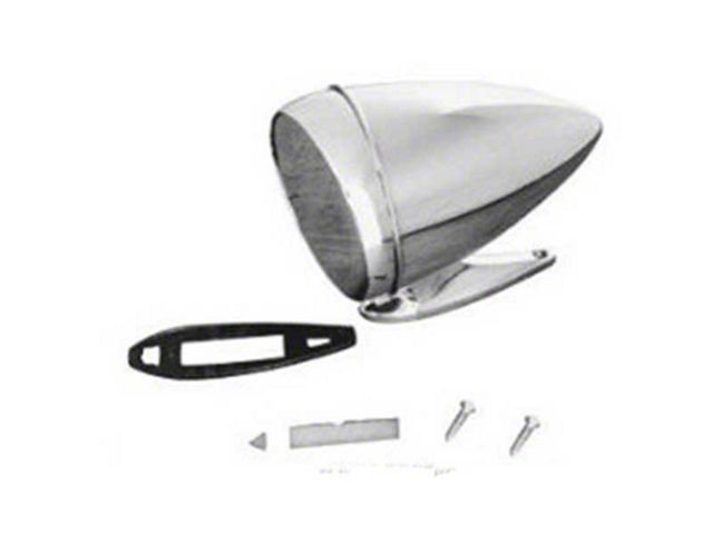 1964-1968 Mustang Chrome Bullet Mirror with Short Base and Standard Glass