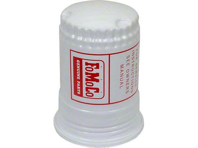 Fuel Pump Canister/ White With Red Lettering