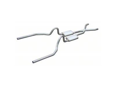 1964-1970 Mustang 2.5 Crossmember-Back Exhaust System with X-Pipe