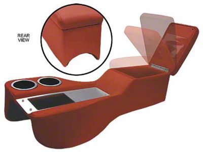 1964-1970 Mustang Coupe or Fastback Humphugger Cruiser Center Console for Cars without Console, Maroon