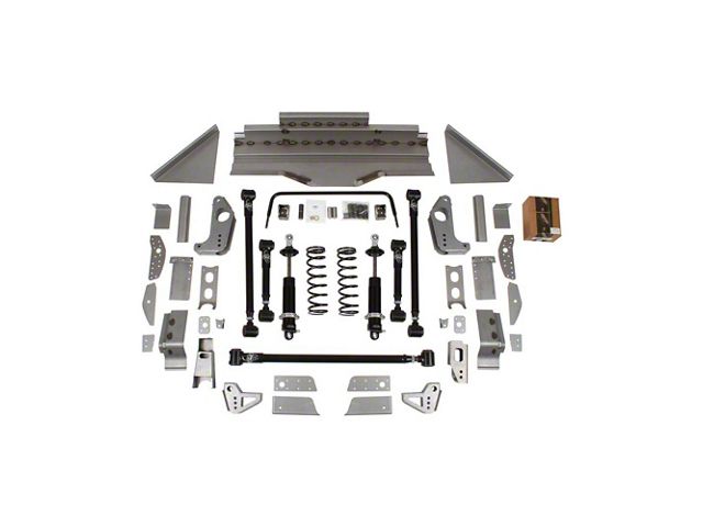 Detroit Speed QUADRALink Rear Suspension Kit with Single Adjustable Shocks (64-70 Mustang)