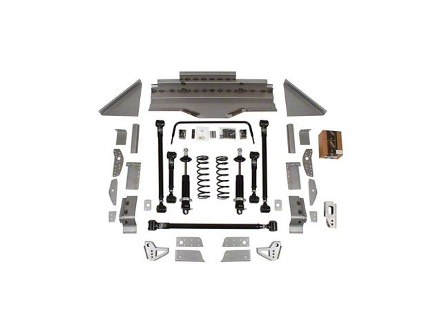 Detroit Speed QUADRALink Rear Suspension Kit with Double Adjustable Shocks and without Axle Brackets (64-70 Mustang)