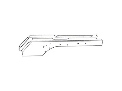 1964-1970 Mustang Full Length Front Frame Rail, Left