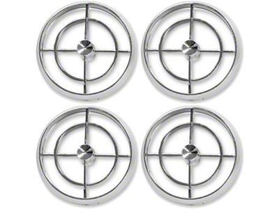 Ac Register Set/ With Inner Ring/ Chrome/ 4 Pieces