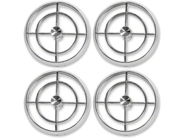 Ac Register Set/ With Inner Ring/ Chrome/ 4 Pieces