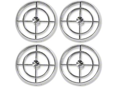Ac Register Set/ With Inner Ring/ Chrome/ 4 Pieces